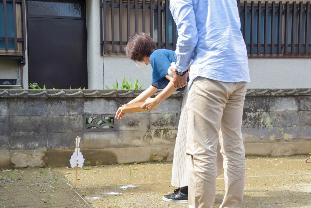 福岡県早良区野芥01　注文住宅建築現場リポート①　～地鎮祭～