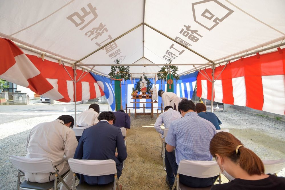 福岡県早良区野芥01　注文住宅建築現場リポート①　～地鎮祭～