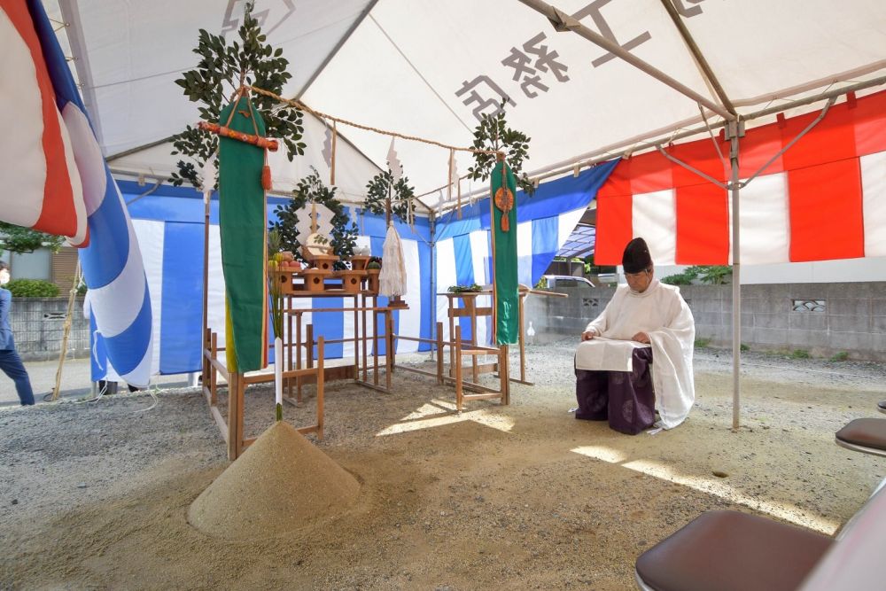 「福岡市早良区野芥01」注文住宅現場リポート①【地鎮祭】