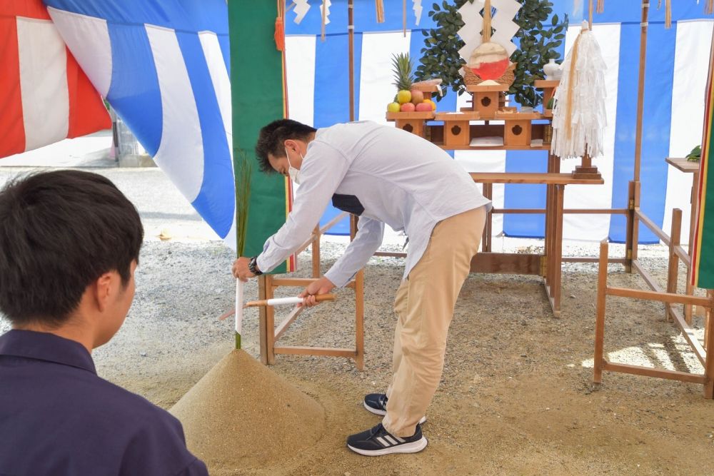 「福岡市早良区野芥01」注文住宅現場リポート①【地鎮祭】