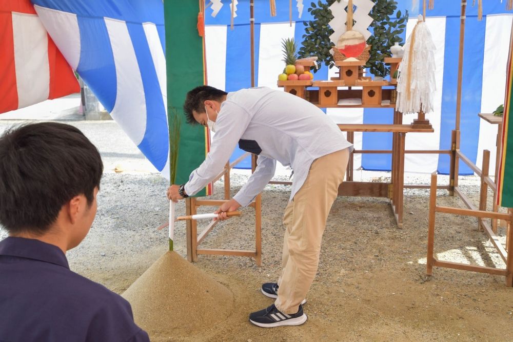 福岡県早良区野芥01　注文住宅建築現場リポート①　～地鎮祭～