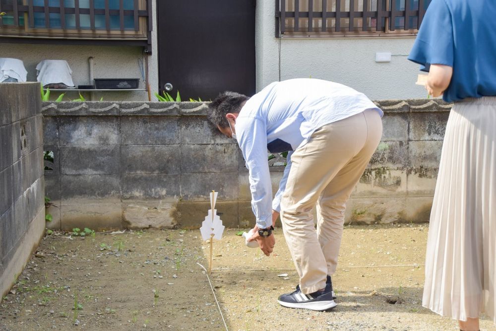 福岡県早良区野芥01　注文住宅建築現場リポート①　～地鎮祭～