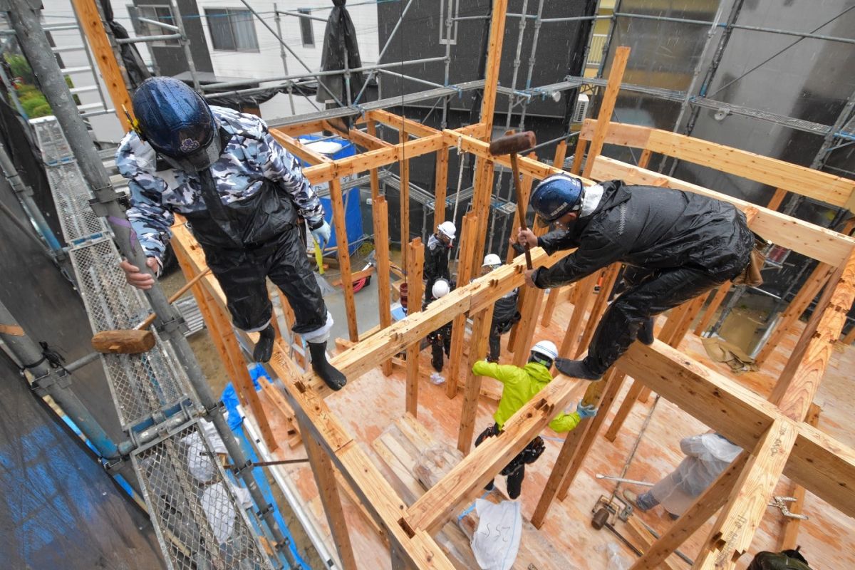 福岡県春日市10　注文住宅建築現場リポート②　～上棟式・前編～