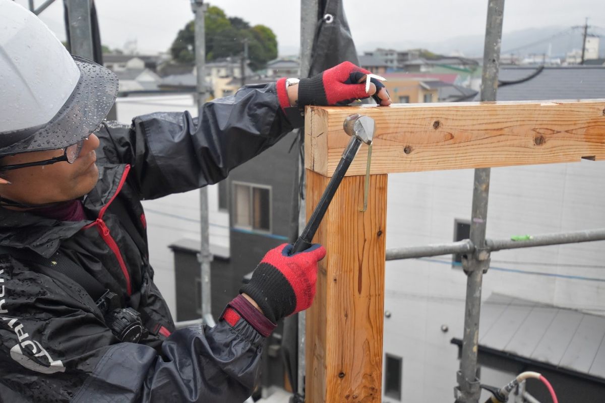 福岡県春日市10　注文住宅建築現場リポート②　～上棟式・前編～