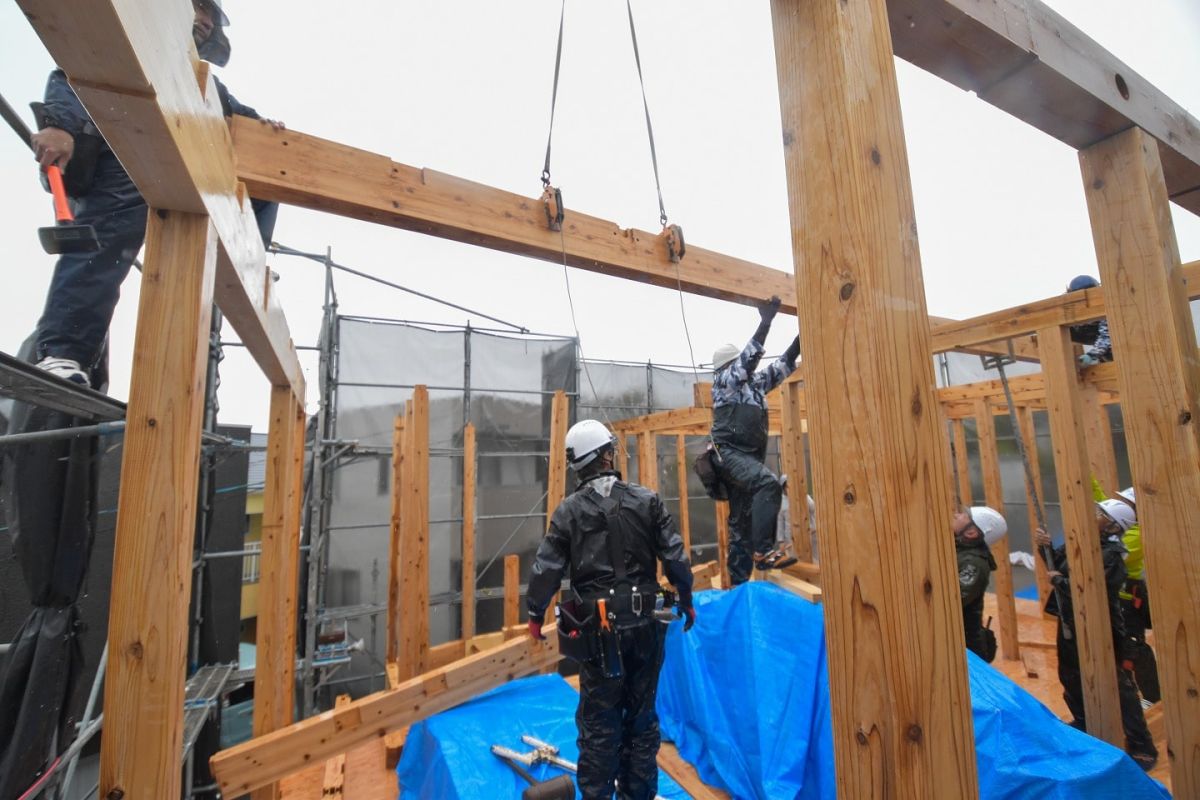 福岡県春日市10　注文住宅建築現場リポート②　～上棟式・前編～