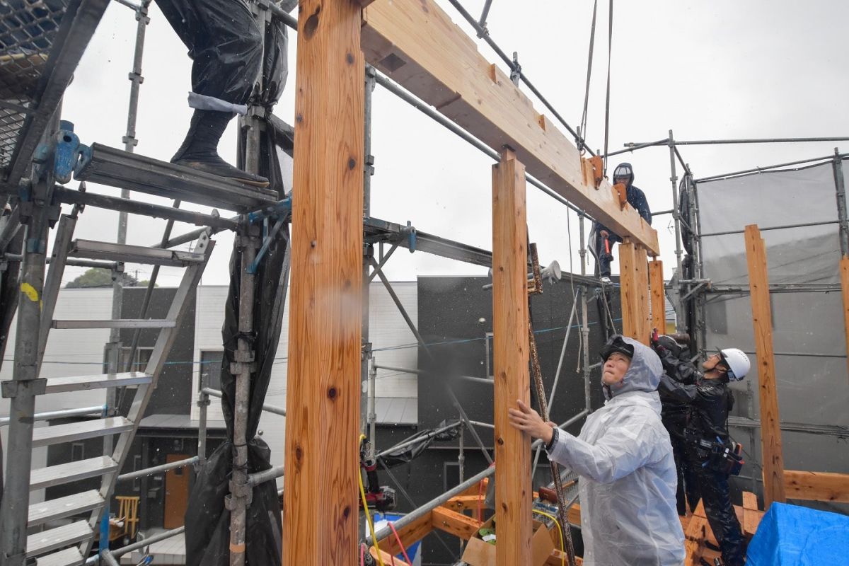 福岡県春日市10　注文住宅建築現場リポート②　～上棟式・前編～