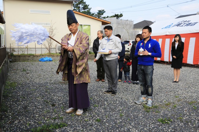 福岡県福津市宮司浜01　注文住宅建築現場リポート①　～地鎮祭～