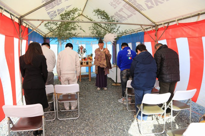 福岡県福津市宮司浜01　注文住宅建築現場リポート①　～地鎮祭～