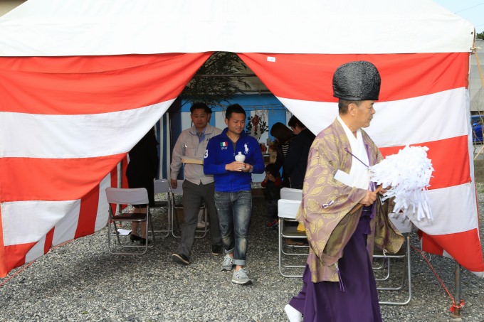 福岡県福津市宮司浜01　注文住宅建築現場リポート①　～地鎮祭～