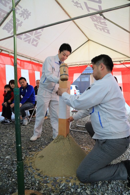 福岡県福津市宮司浜01　注文住宅建築現場リポート①　～地鎮祭～