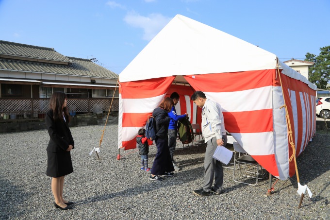 福岡県福津市宮司浜01　注文住宅建築現場リポート①　～地鎮祭～