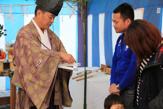 福岡県福津市宮司浜01　注文住宅建築現場リポート①　～地鎮祭～