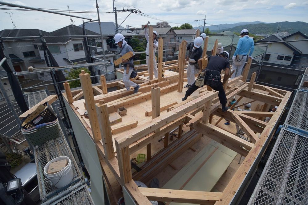 福岡市南区23　注文住宅建築現場リポート⑤　～上棟式～