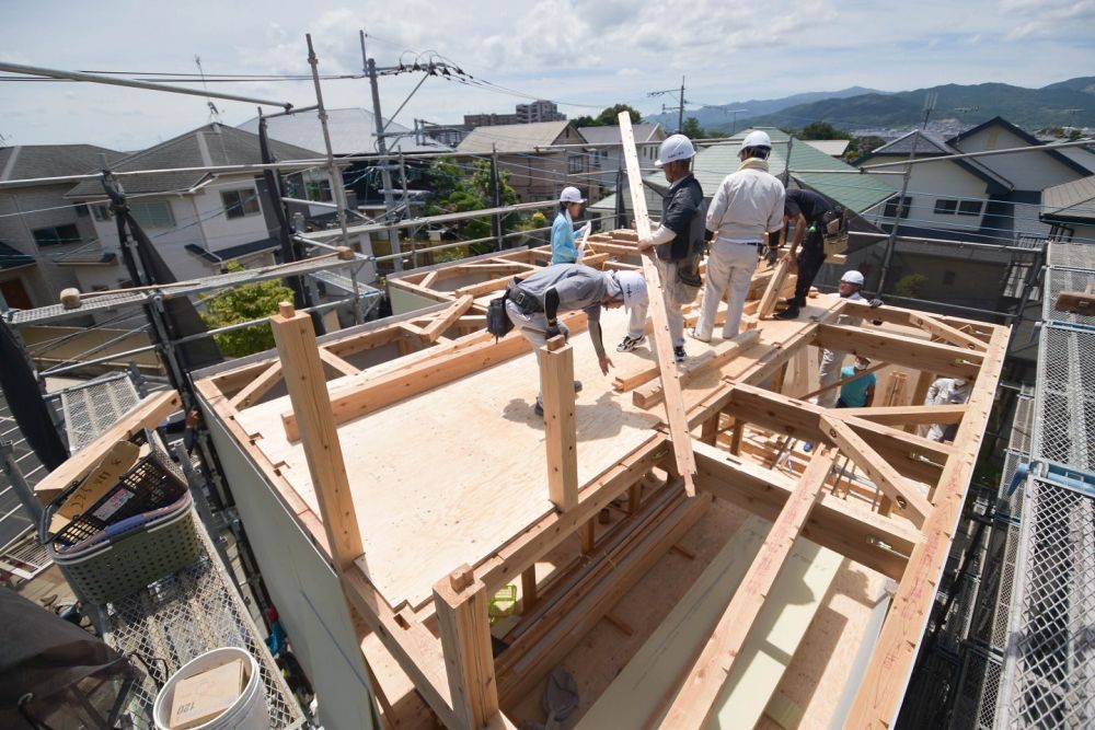 福岡市南区23　注文住宅建築現場リポート⑤　～上棟式～