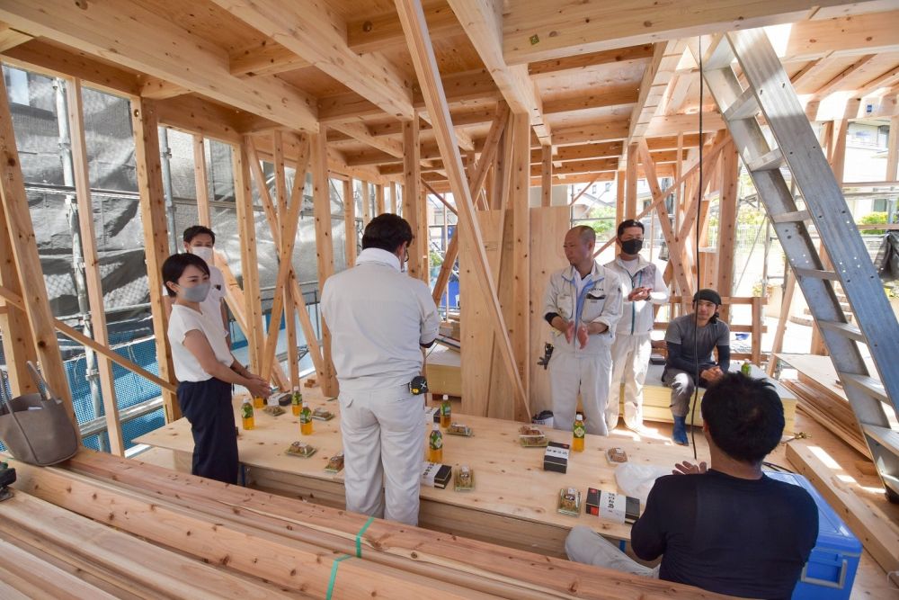 福岡市南区23　注文住宅建築現場リポート⑤　～上棟式～