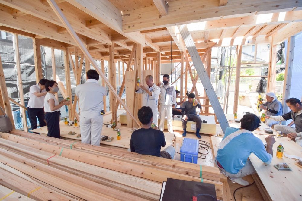 福岡市南区23　注文住宅建築現場リポート⑤　～上棟式～