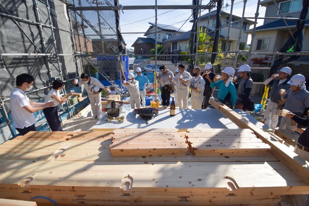 「福岡市南区23」注文住宅現場リポート⑤【上棟式】