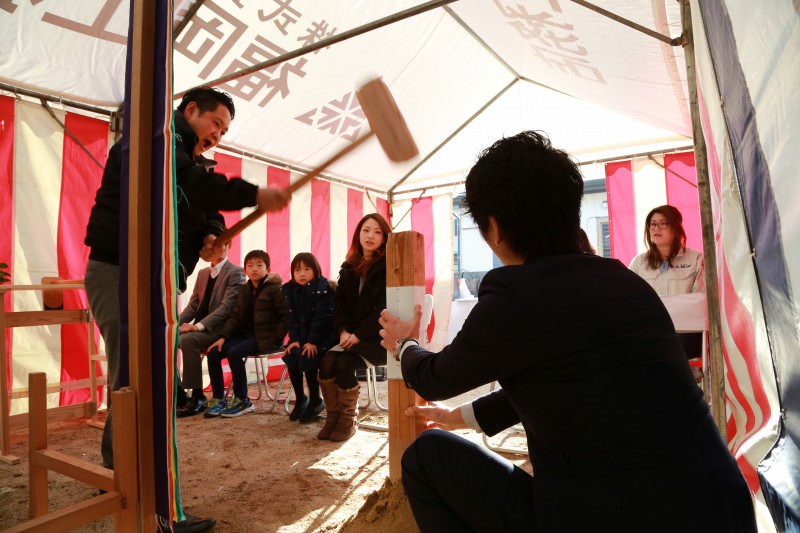 「太宰府市02」注文住宅現場リポート①【地鎮祭】