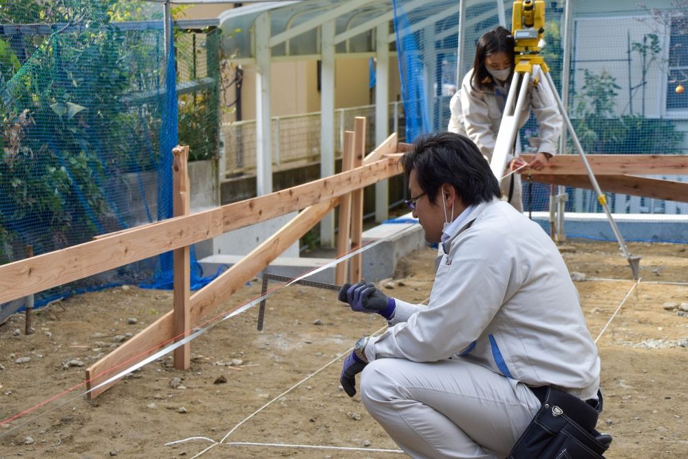 「福岡市早良区07」注文住宅現場リポート②【基礎工事】【遣り方】
