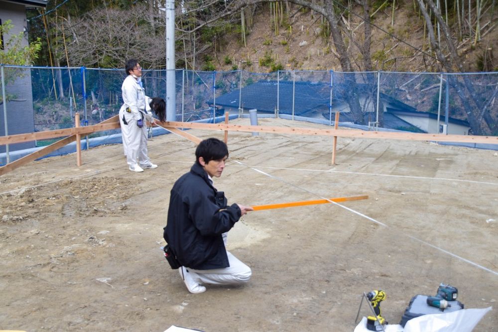 「福岡市早良区07」注文住宅現場リポート②【基礎工事】【遣り方】