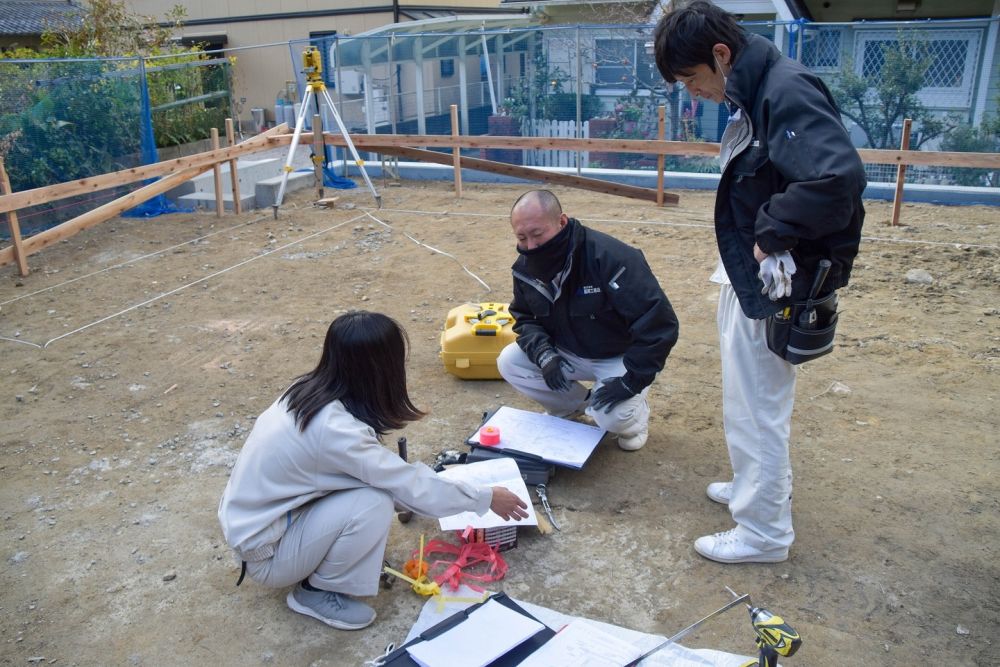 「福岡市早良区07」注文住宅現場リポート②【基礎工事】【遣り方】