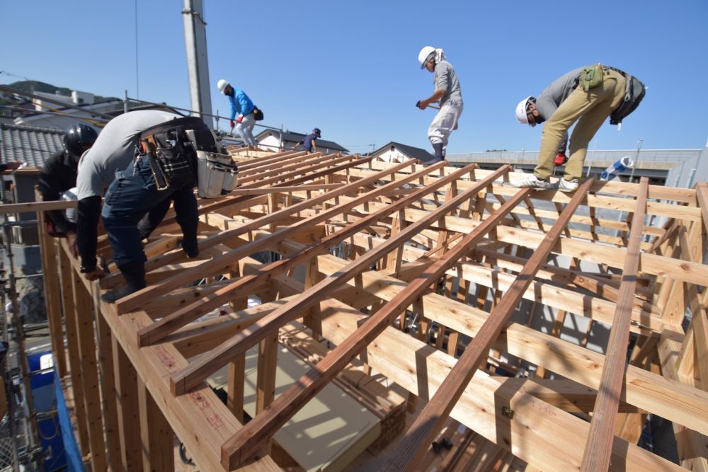 福岡市西区拾六町01　注文住宅建築現場リポート②　～上棟式～