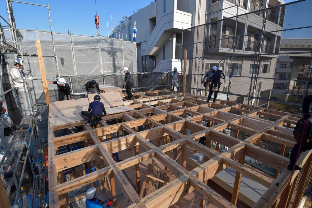 「福岡市西区拾六町01」注文住宅現場リポート②【上棟式】