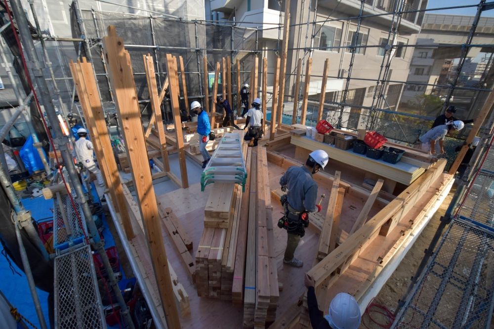 「福岡市西区拾六町01」注文住宅現場リポート②【上棟式】
