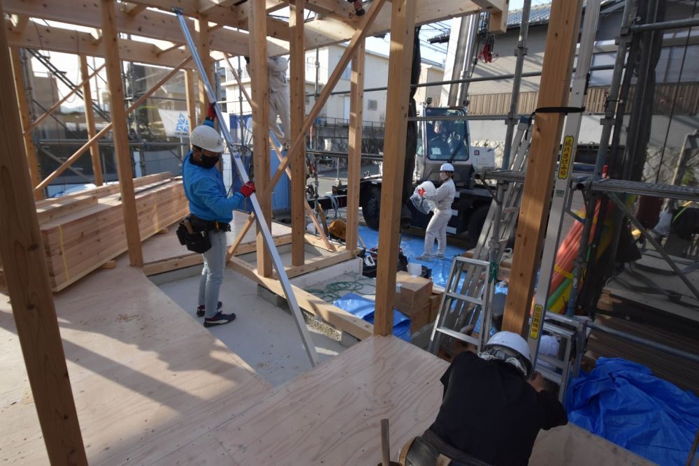 「福岡市西区拾六町01」注文住宅現場リポート②【上棟式】