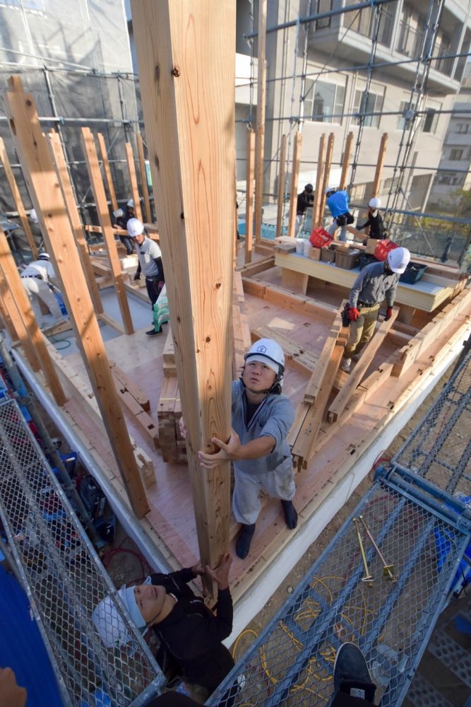 「福岡市西区拾六町01」注文住宅現場リポート②【上棟式】