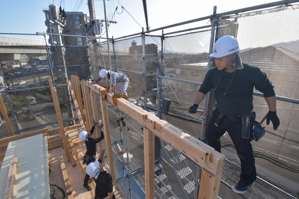「福岡市西区拾六町01」注文住宅現場リポート②【上棟式】