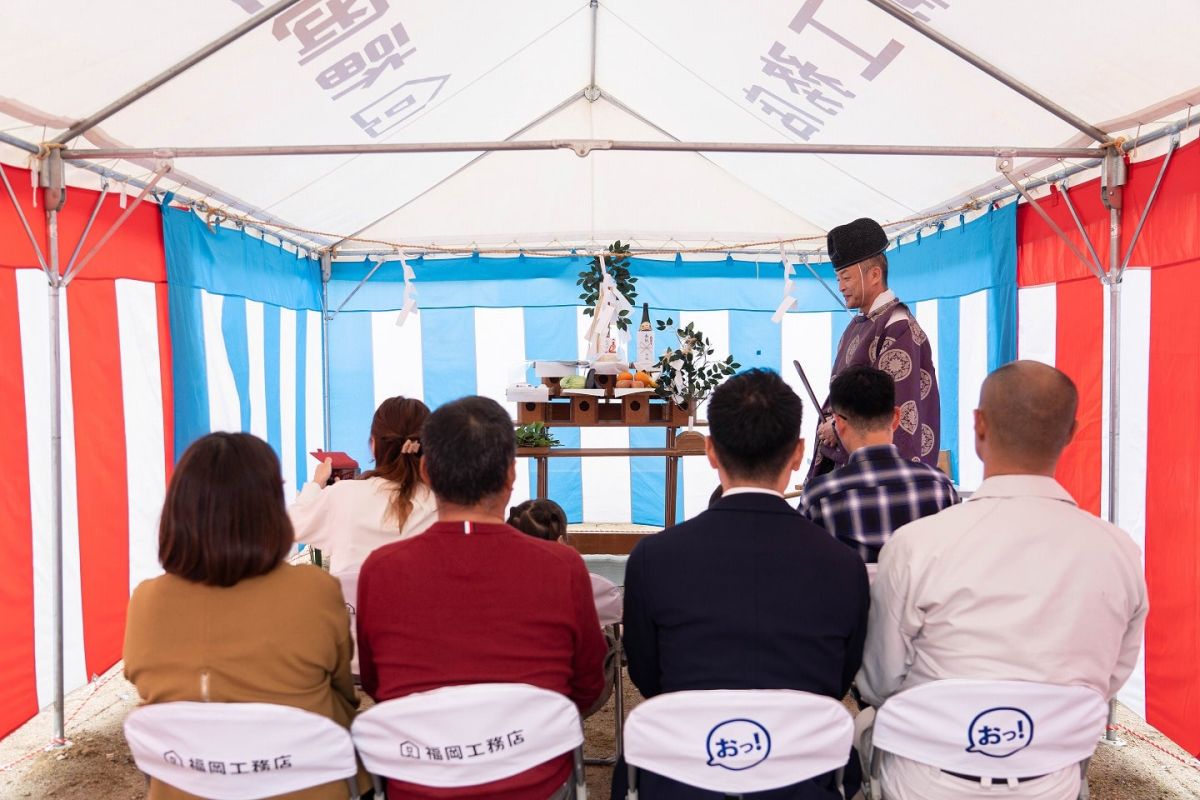 福岡県福岡市東区12　注文住宅建築現場リポート①　～地鎮祭〜