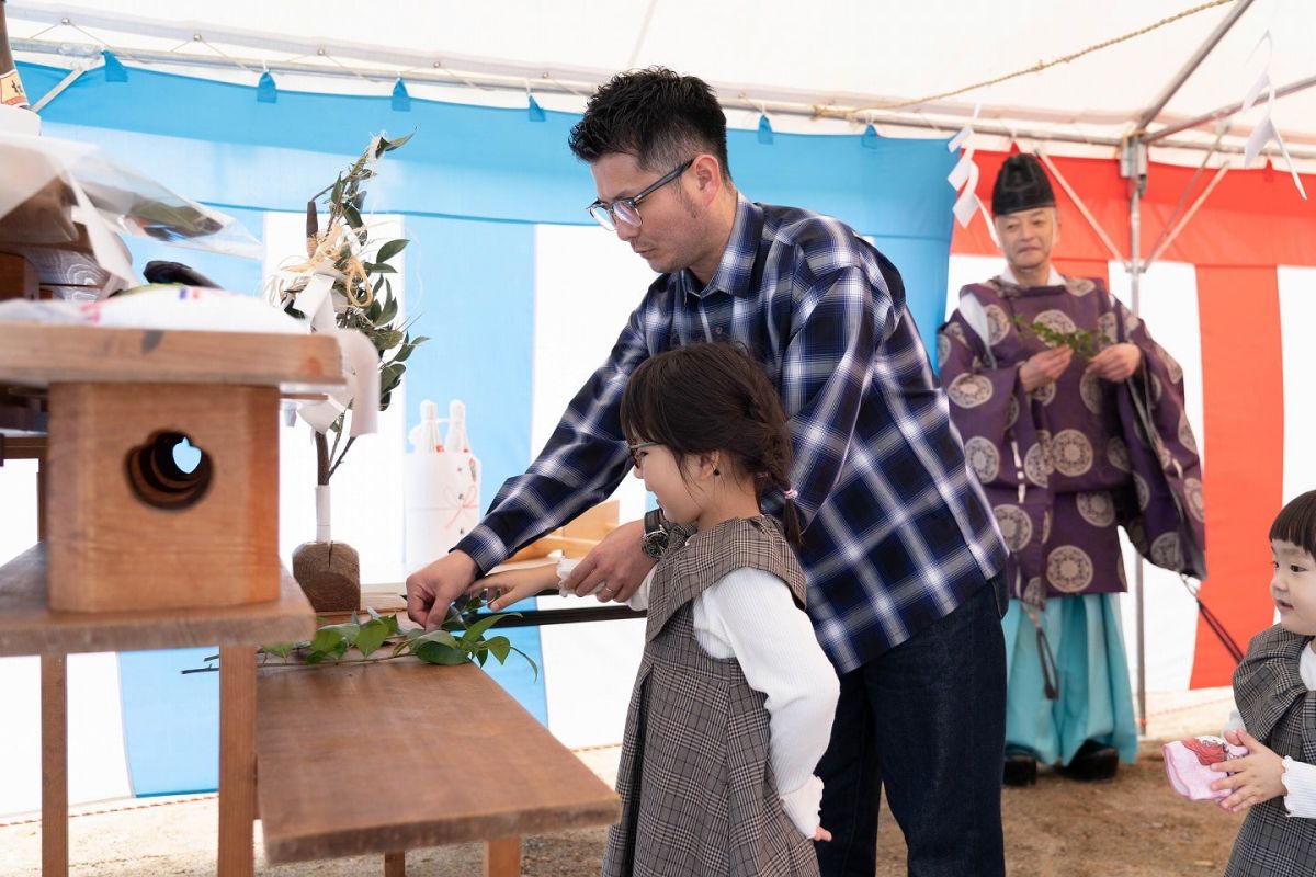 福岡県福岡市東区12　注文住宅建築現場リポート①　～地鎮祭〜