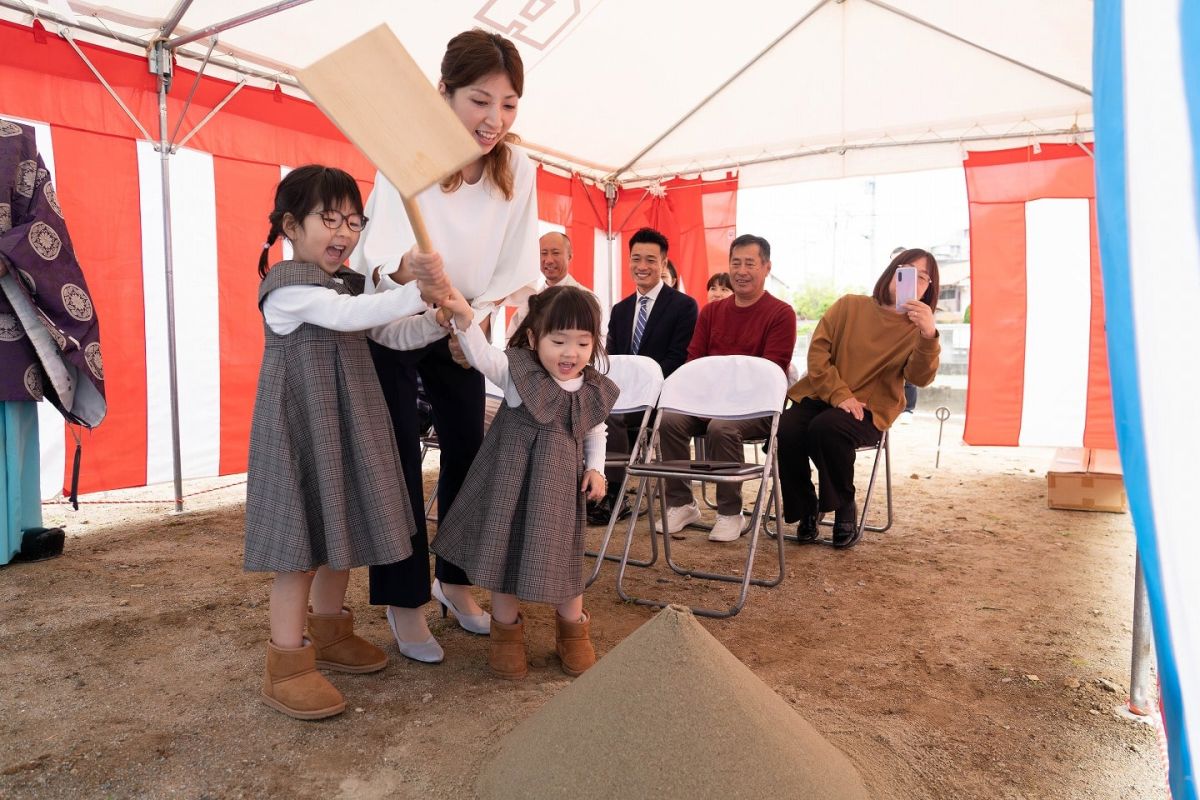 福岡県福岡市東区12　注文住宅建築現場リポート①　～地鎮祭〜