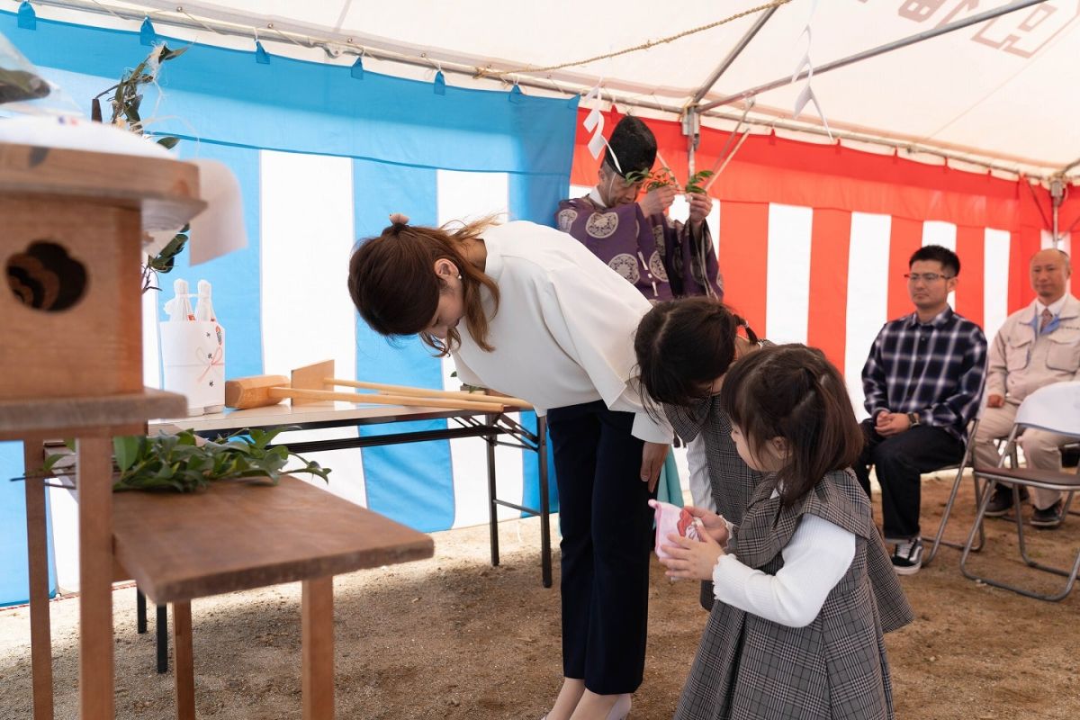 福岡県福岡市東区12　注文住宅建築現場リポート①　～地鎮祭〜