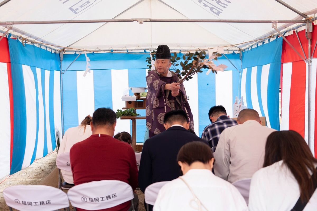 福岡県福岡市東区12　注文住宅建築現場リポート①　～地鎮祭〜