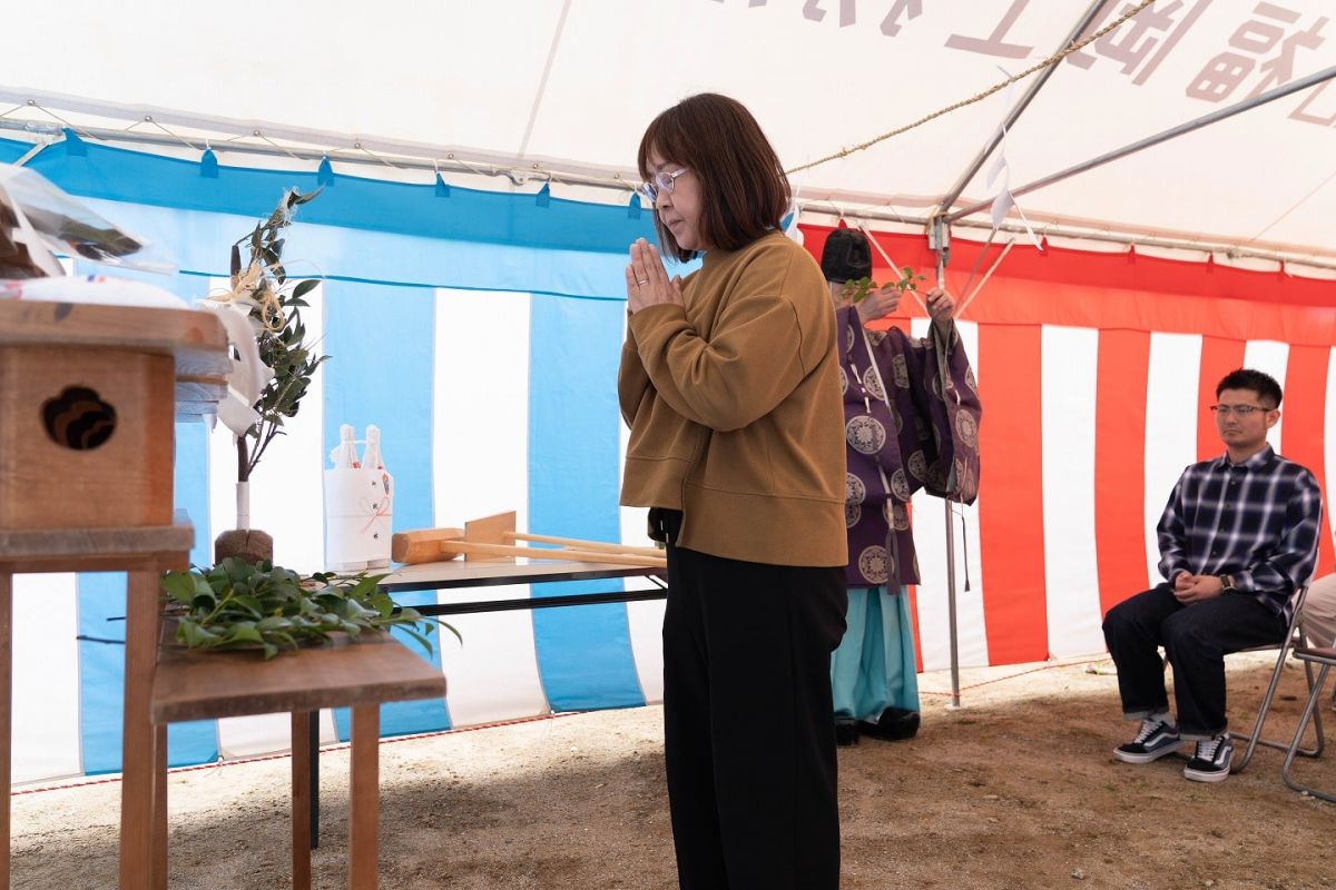 福岡県福岡市東区12　注文住宅建築現場リポート①　～地鎮祭〜