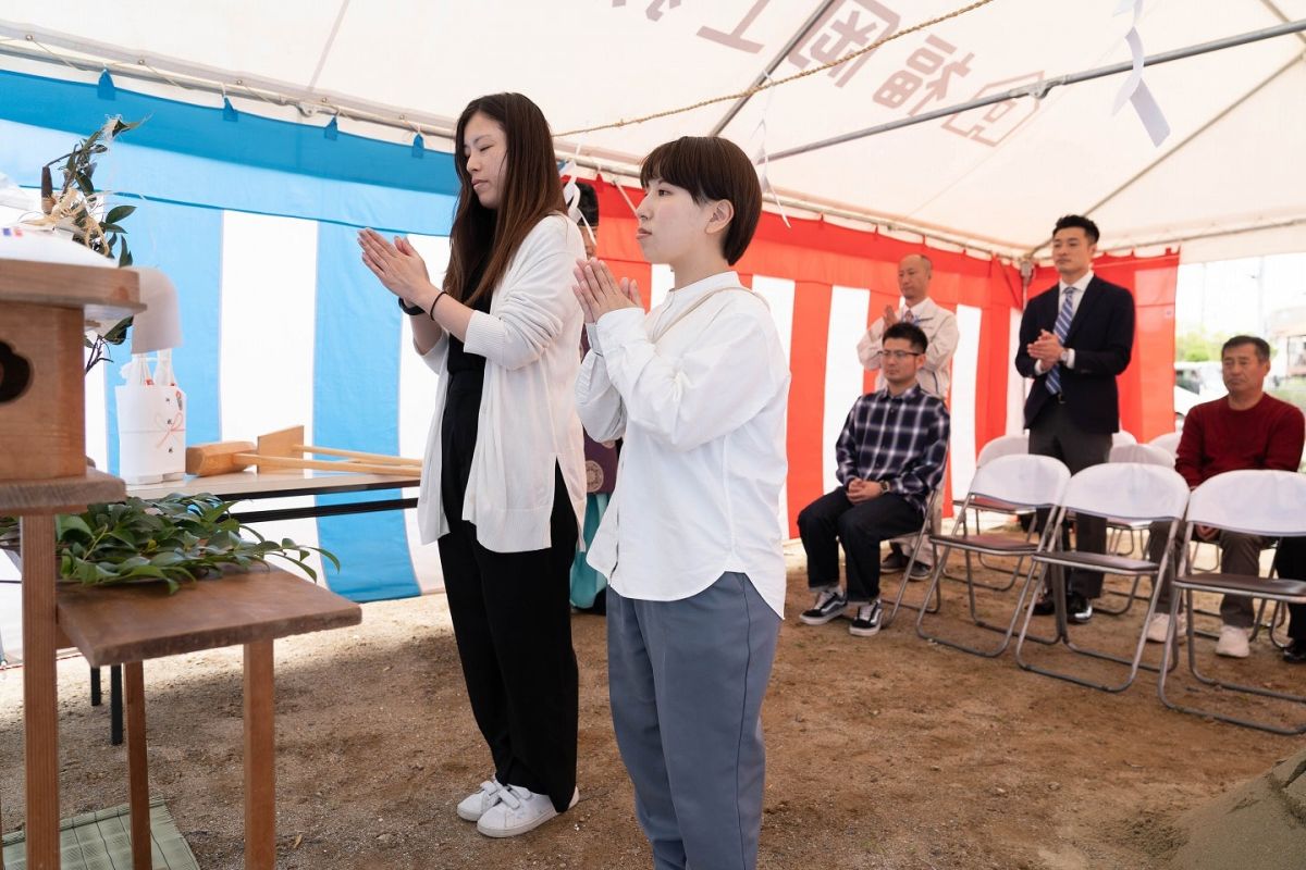 福岡県福岡市東区12　注文住宅建築現場リポート①　～地鎮祭〜