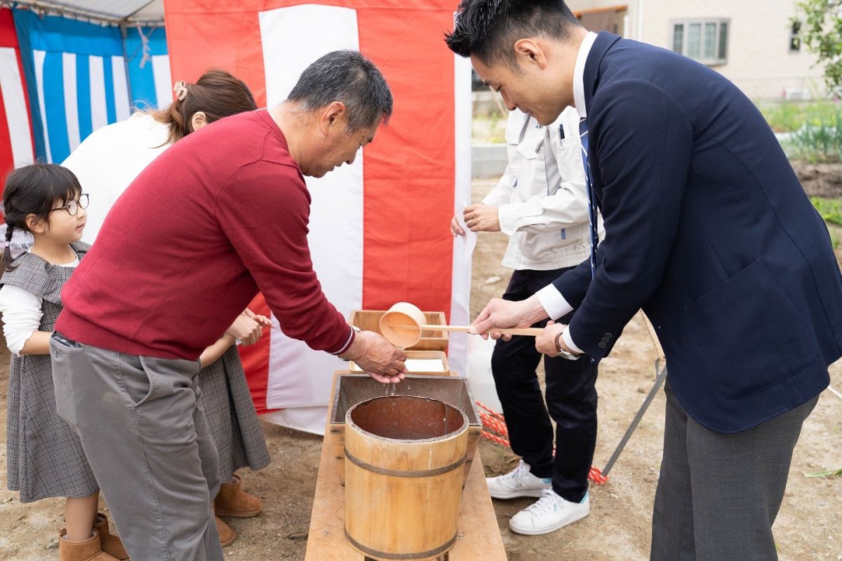 福岡県福岡市東区12　注文住宅建築現場リポート①　～地鎮祭〜