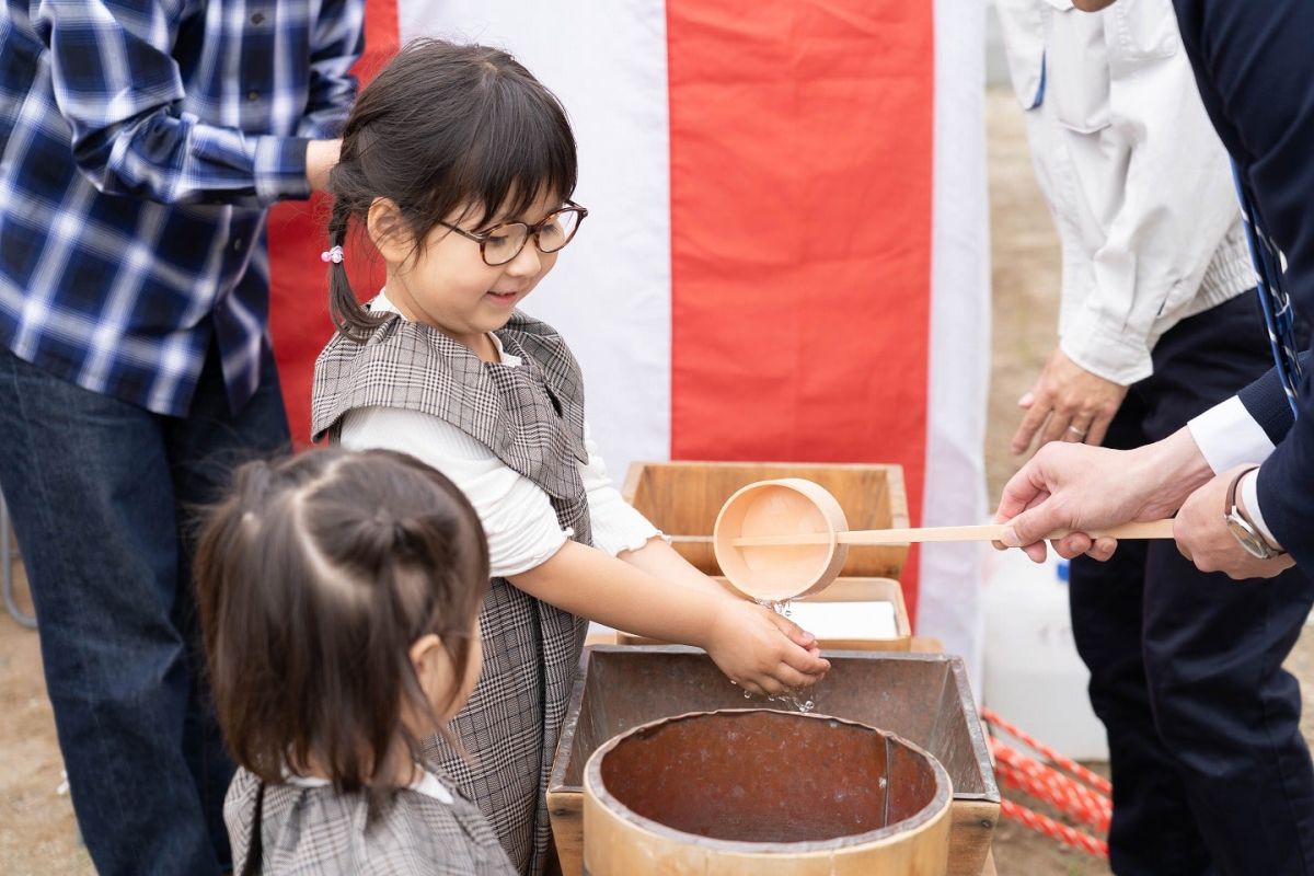 福岡県福岡市東区12　注文住宅建築現場リポート①　～地鎮祭〜