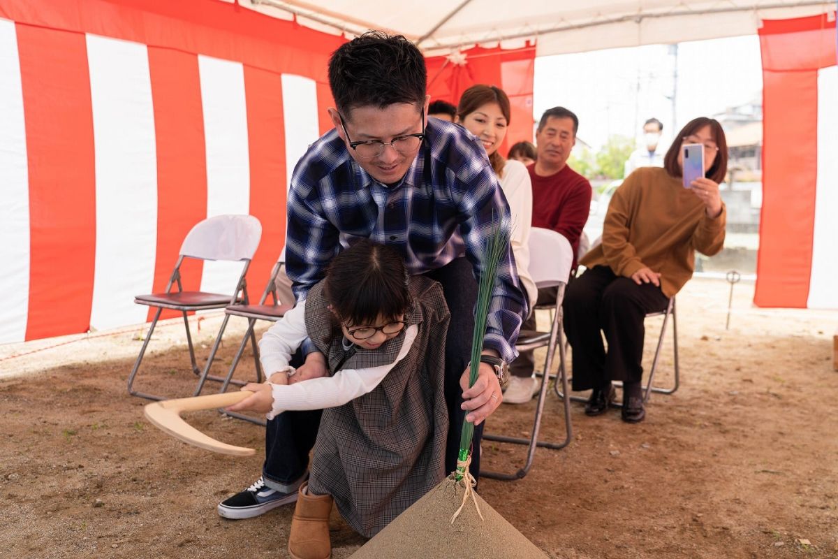 福岡県福岡市東区12　注文住宅建築現場リポート①　～地鎮祭〜