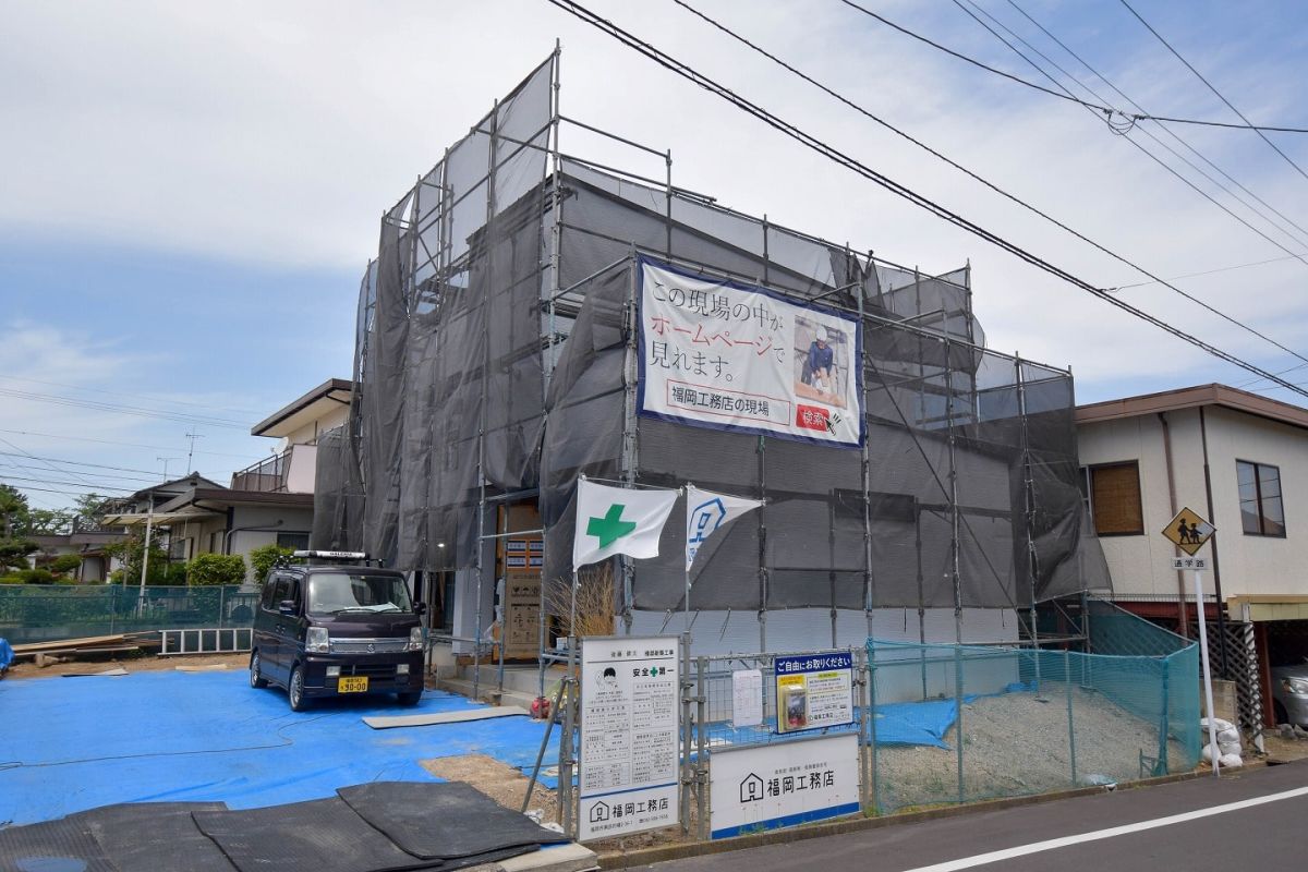 福岡県糟屋郡志免町07　注文住宅建築現場リポート⑥　～木工事・巾木施工～