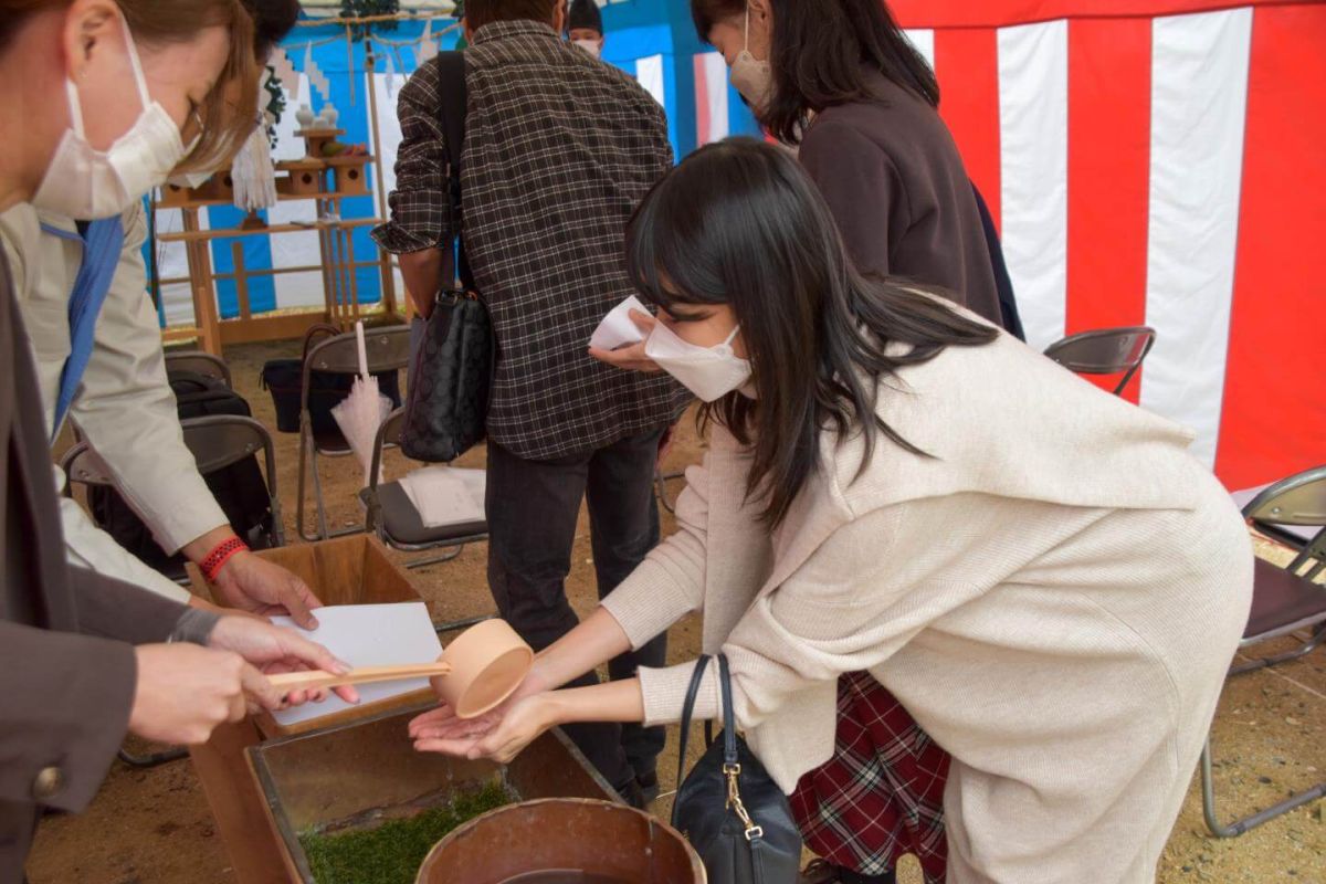 福岡県福岡市南区三宅02　注文住宅建築現場リポート①　～地鎮祭～