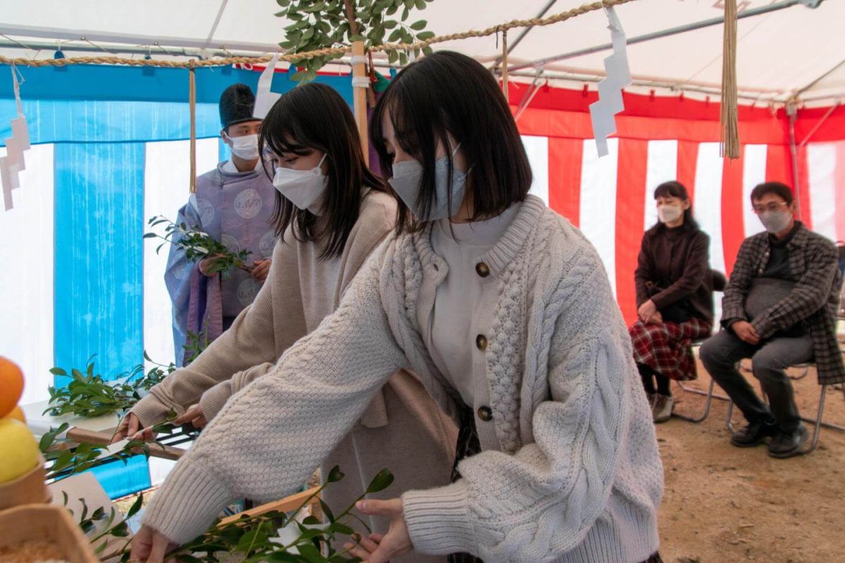 福岡県福岡市南区三宅02　注文住宅建築現場リポート①　～地鎮祭～