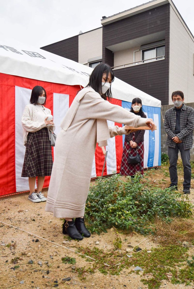 福岡県福岡市南区三宅02　注文住宅建築現場リポート①　～地鎮祭～