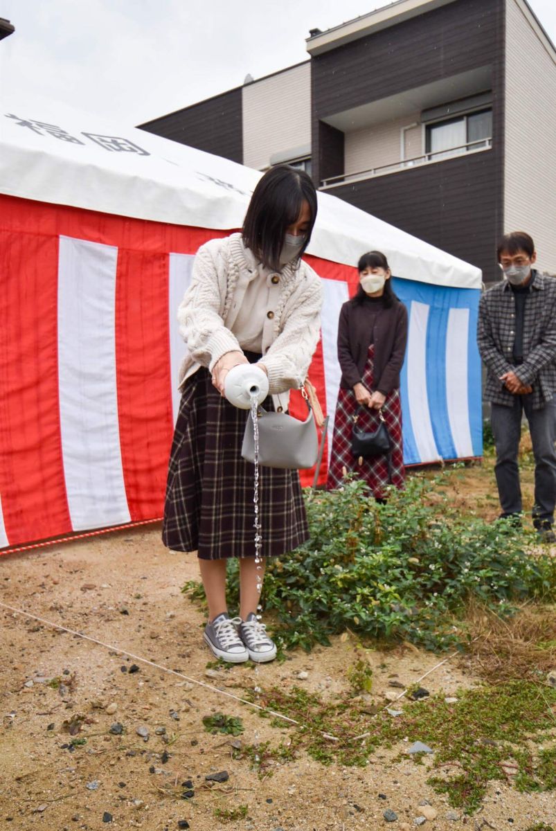 福岡県福岡市南区三宅02　注文住宅建築現場リポート①　～地鎮祭～