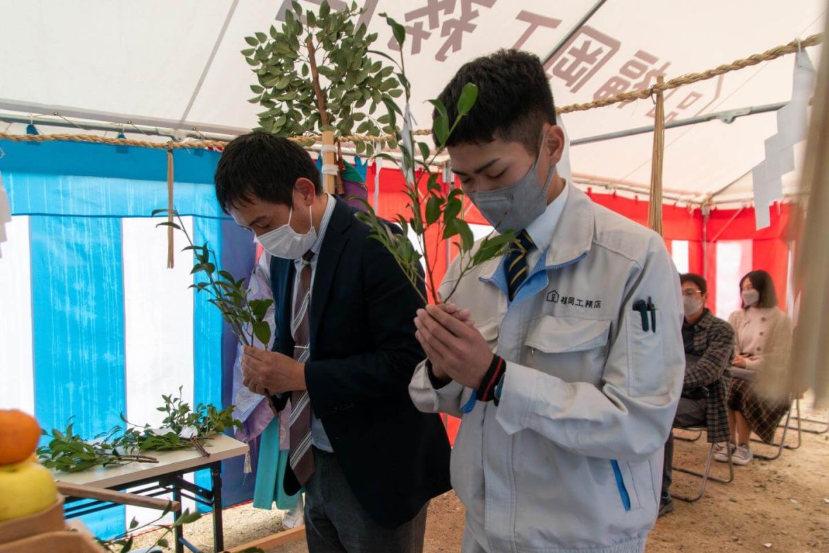 「福岡市南区三宅02」注文住宅現場リポート①【地鎮祭】