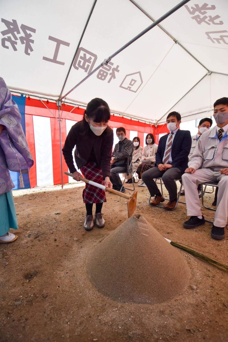 福岡県福岡市南区三宅02　注文住宅建築現場リポート①　～地鎮祭～