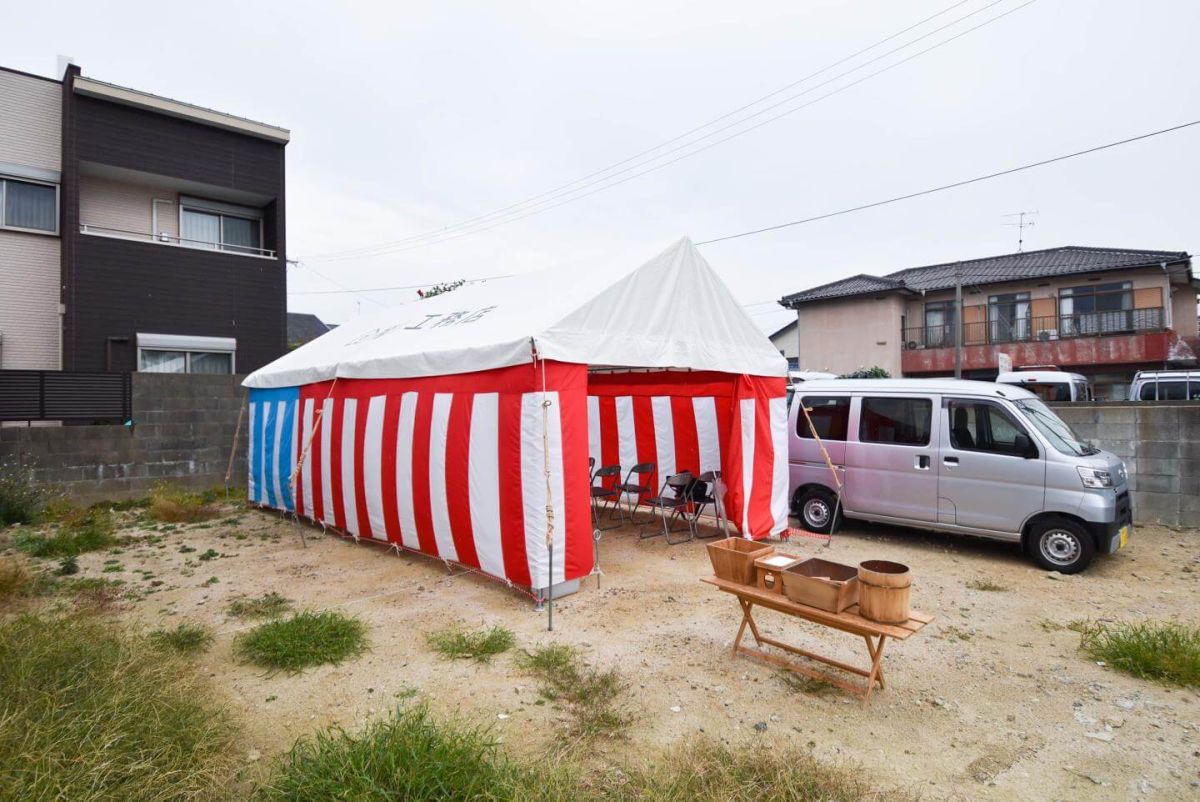 福岡県福岡市南区三宅02　注文住宅建築現場リポート①　～地鎮祭～