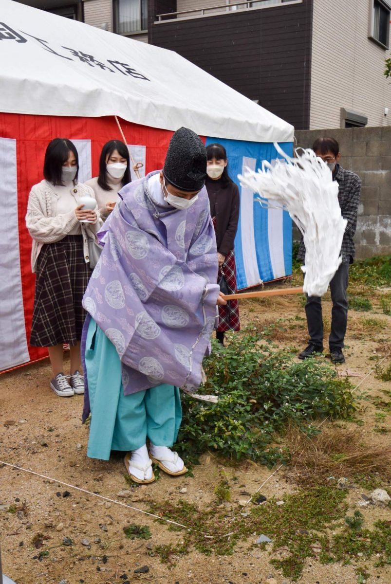 福岡県福岡市南区三宅02　注文住宅建築現場リポート①　～地鎮祭～